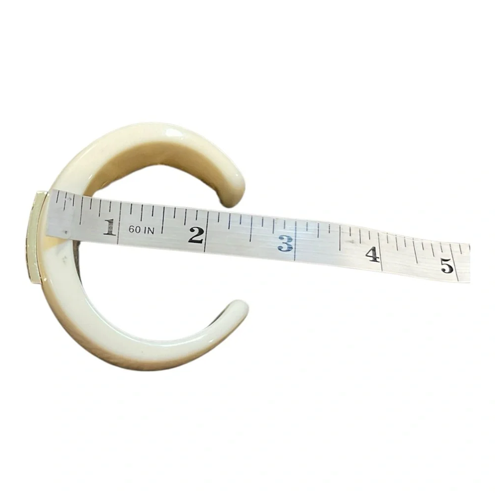 Trina Women’s Turk Ivory/Gold Cuff Bracelet - Picture 7 of 8